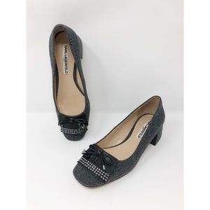 Karl Lagerfeld | Cindy Stud Bow Pump